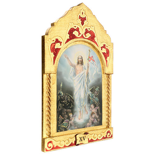 Trittico Via Crucis legno di pioppo 55x35 15 stazioni 3