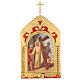 Trittico Via Crucis legno di pioppo 55x35 15 stazioni s4