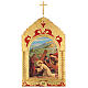 Trittico Via Crucis legno di pioppo 55x35 15 stazioni s5