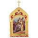 Trittico Via Crucis legno di pioppo 55x35 15 stazioni s8
