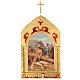 Trittico Via Crucis legno di pioppo 55x35 15 stazioni s11