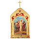 Trittico Via Crucis legno di pioppo 55x35 15 stazioni s12