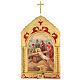 Trittico Via Crucis legno di pioppo 55x35 15 stazioni s13