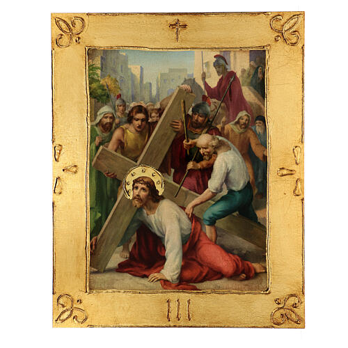 Way of the Cross, 15 stations, printings with frame, poplar wood, 20x16 in 5