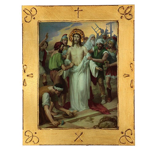 Way of the Cross, 15 stations, printings with frame, poplar wood, 20x16 in 12