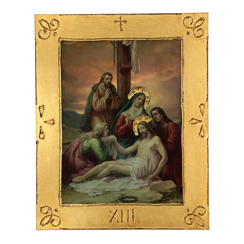 Way of the Cross, 15 stations, printings with frame, poplar wood, 20x16 in 15