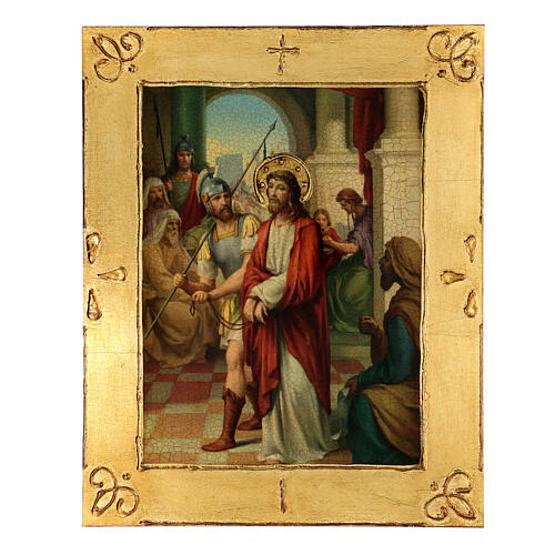 Quadri Via Crucis legno di pioppo 50x40 15 stazioni 1