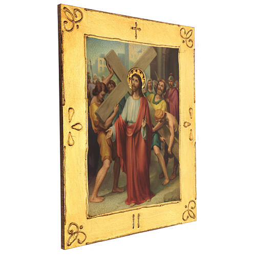 Quadri Via Crucis legno di pioppo 50x40 15 stazioni 3