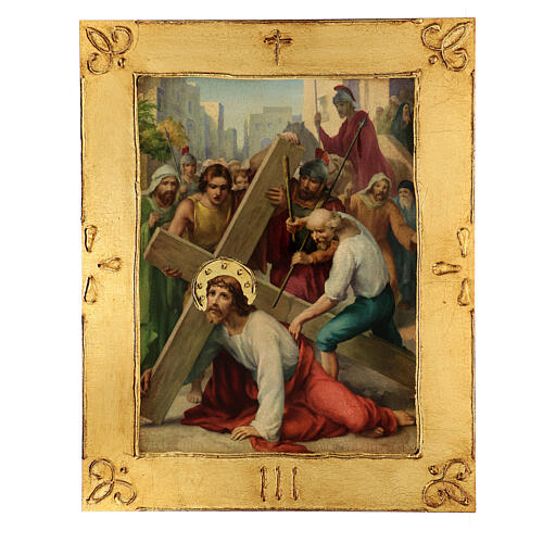 Quadri Via Crucis legno di pioppo 50x40 15 stazioni