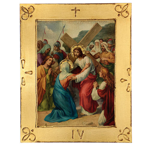 Quadri Via Crucis legno di pioppo 50x40 15 stazioni 6