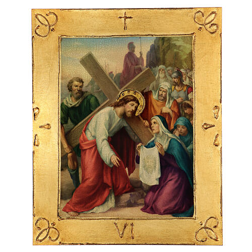 Quadri Via Crucis legno di pioppo 50x40 15 stazioni 8