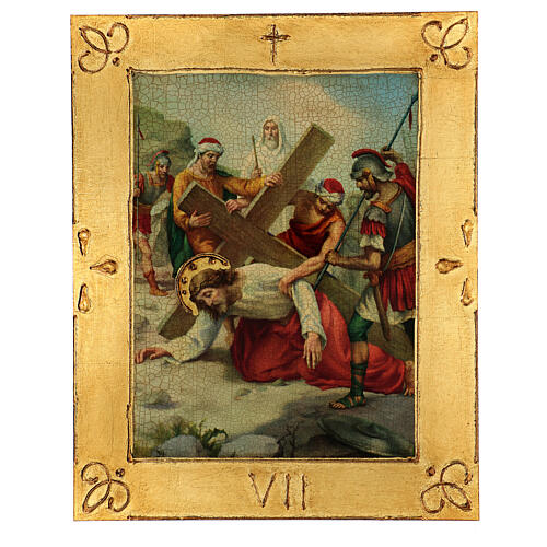 Quadri Via Crucis legno di pioppo 50x40 15 stazioni 9