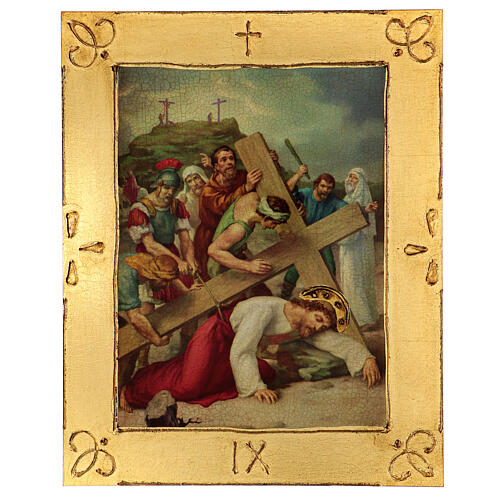 Quadri Via Crucis legno di pioppo 50x40 15 stazioni 11