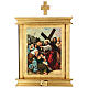Way of the Cross paintings 15 stations 55x45 gold leaf wood s10