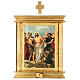 Way of the Cross paintings 15 stations 55x45 gold leaf wood s12