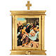 Way of the Cross paintings 15 stations 55x45 gold leaf wood s16