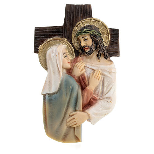 Way of the Cross bas-reliefs, 14 stations, resin, 3 in 5