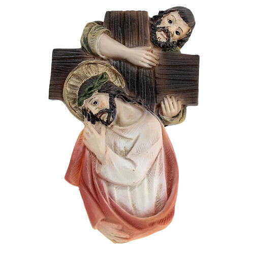 Way of the Cross bas-reliefs, 14 stations, resin, 3 in 8