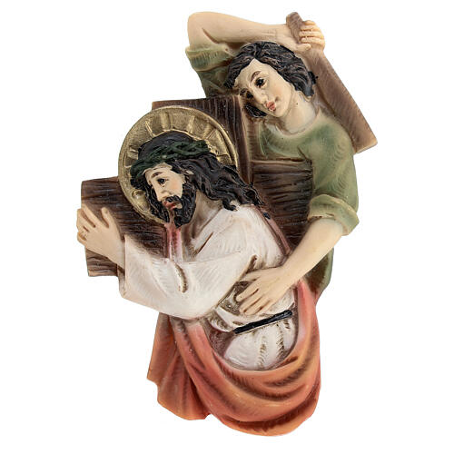 Droga Krzyżowa – zestaw 14 stacji, płaskorzeźby z żywicy, 8 cm 4