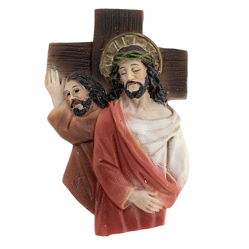 Droga Krzyżowa – zestaw 14 stacji, płaskorzeźby z żywicy, 8 cm 6