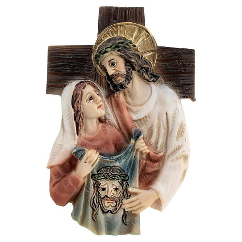 Droga Krzyżowa – zestaw 14 stacji, płaskorzeźby z żywicy, 8 cm 7