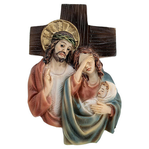 Droga Krzyżowa – zestaw 14 stacji, płaskorzeźby z żywicy, 8 cm 9