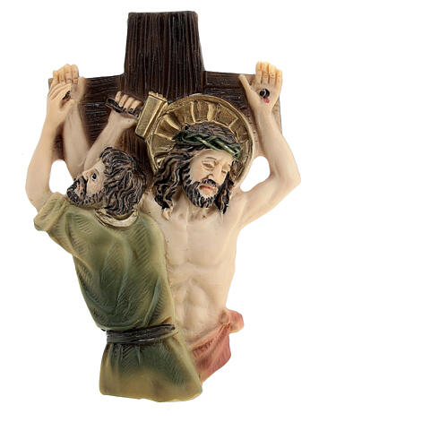 Droga Krzyżowa – zestaw 14 stacji, płaskorzeźby z żywicy, 8 cm 12