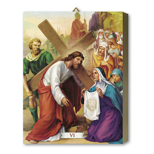 Way of the Cross, 15 stations printed on wood, 8x10 in 6