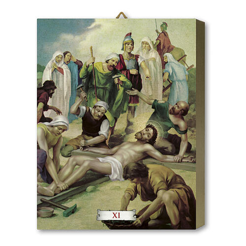 Way of the Cross, 15 stations printed on wood, 8x10 in 11