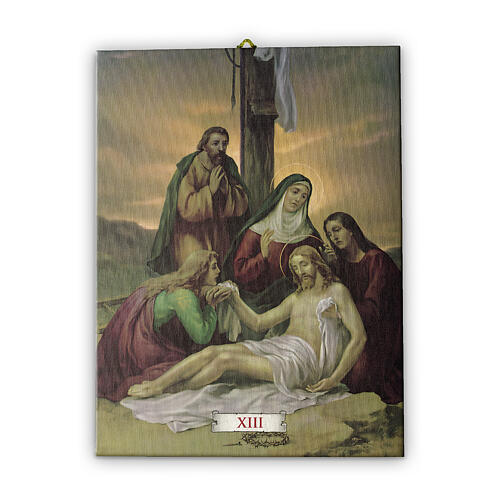 Way of the Cross on pictorial canvas, 15 stations, 8x10 in 14