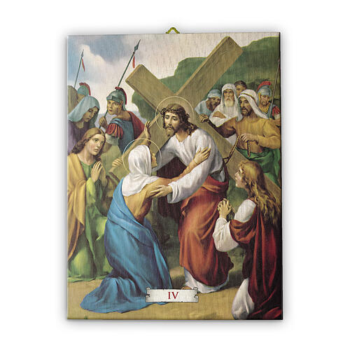 Way of the Cross in pictorial canvas 15 stations 20x25cm 5