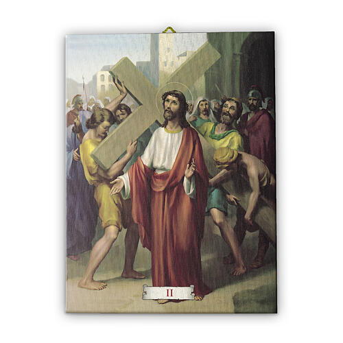 Via Crucis 15 stazioni in tela pittorica 30X40 cm 3