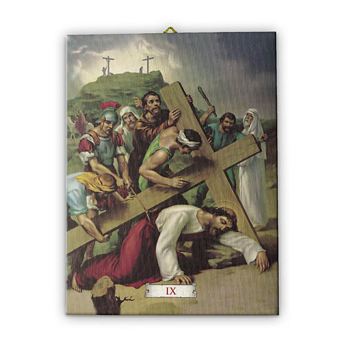 Via Crucis 15 stazioni in tela pittorica 30X40 cm 10