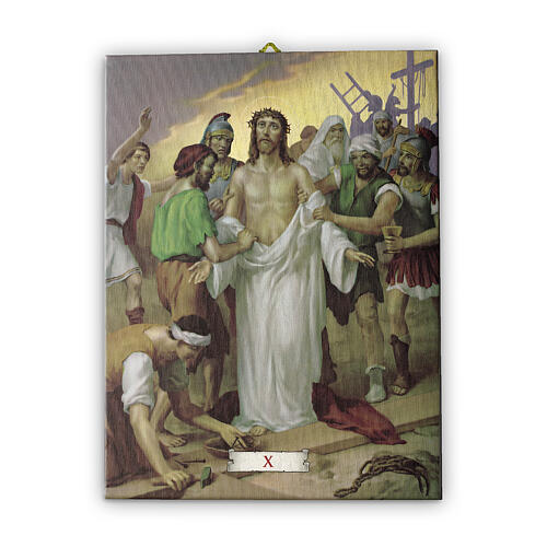 Via Crucis 15 stazioni in tela pittorica 30X40 cm 11