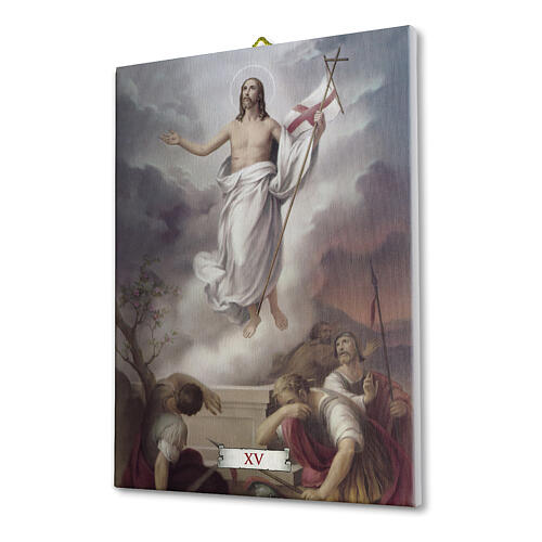 Via Crucis 15 stations in pictorial canvas 30X40 cm 17